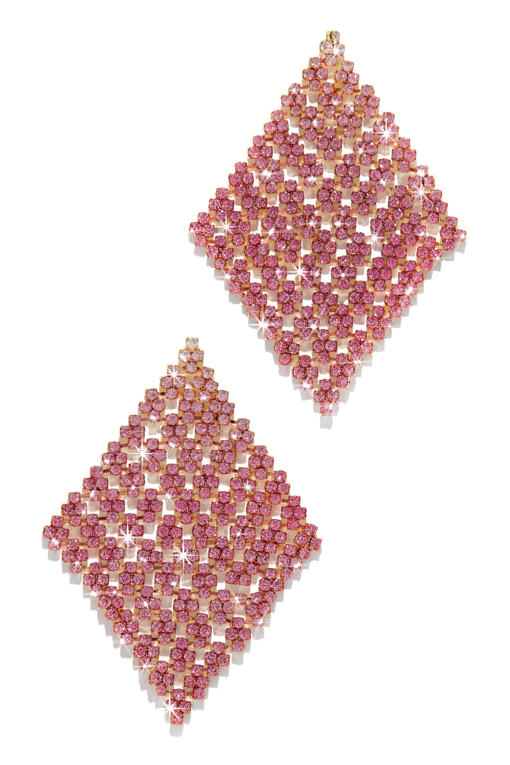 Let's Party Ombre Embellished Earring - Pink