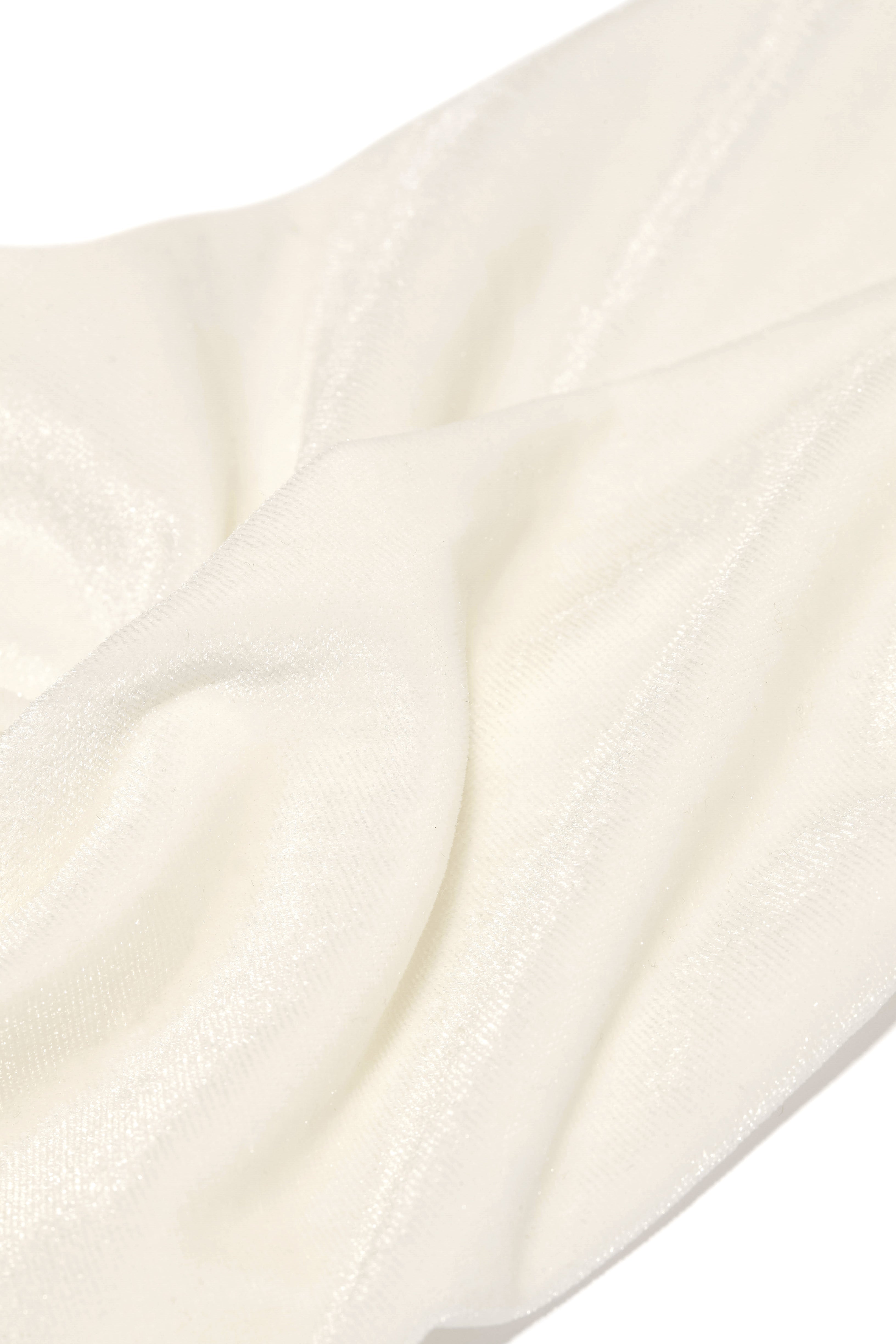 So Tempting Faux Velvet Gloves - White
